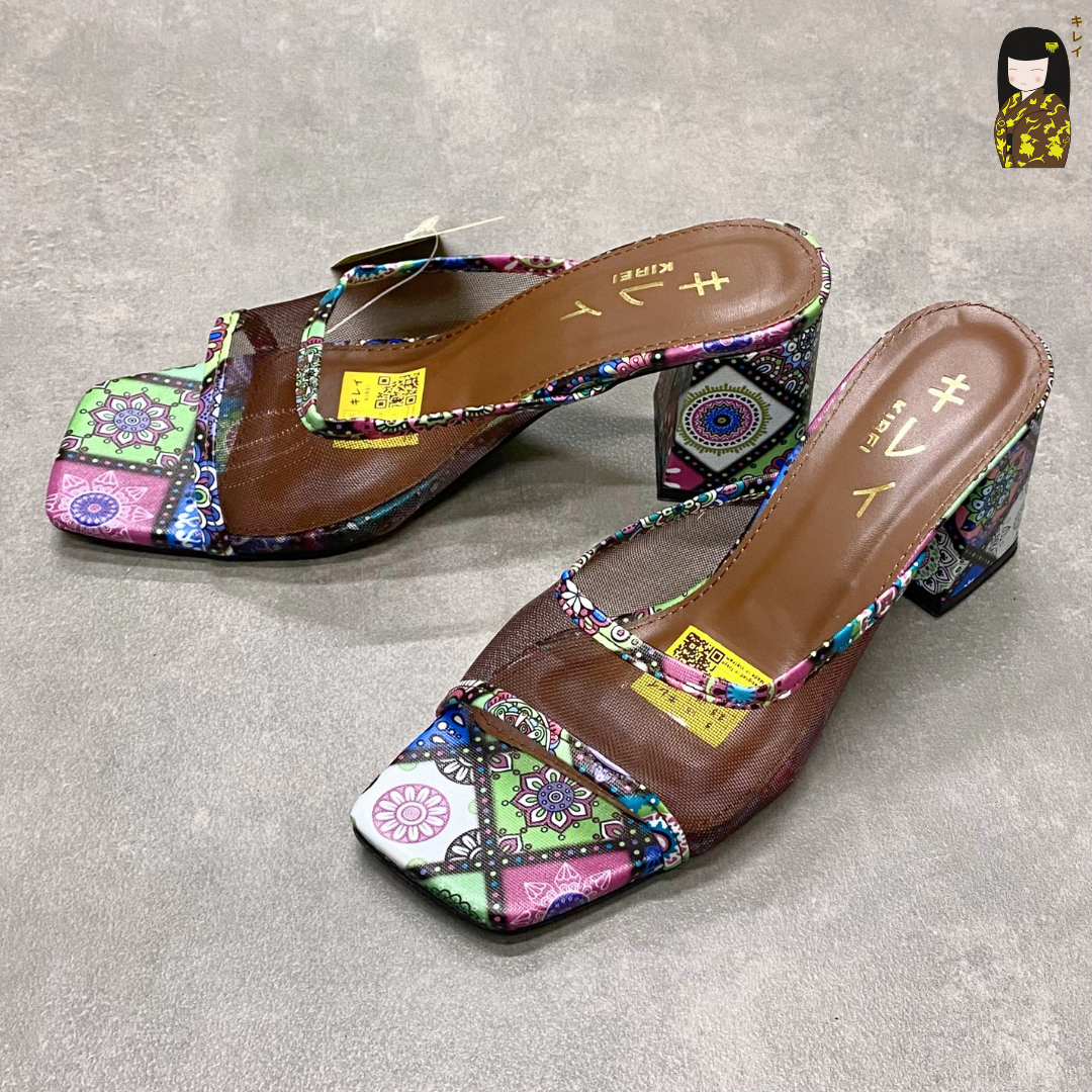  Kirei Biteki Boho - Office Block Heel HH10 Forest 