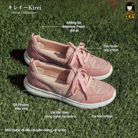 Giày đi bộ nữ Kirei Hime BG07 màu Hồng