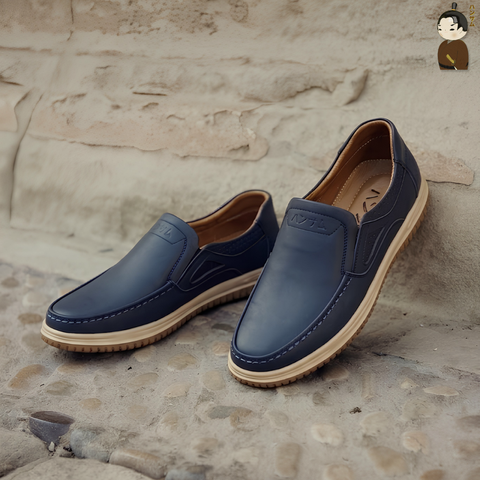 Giày lười Nam Hansamu Zen HA01 màu Xanh đậm - Loafer công sở