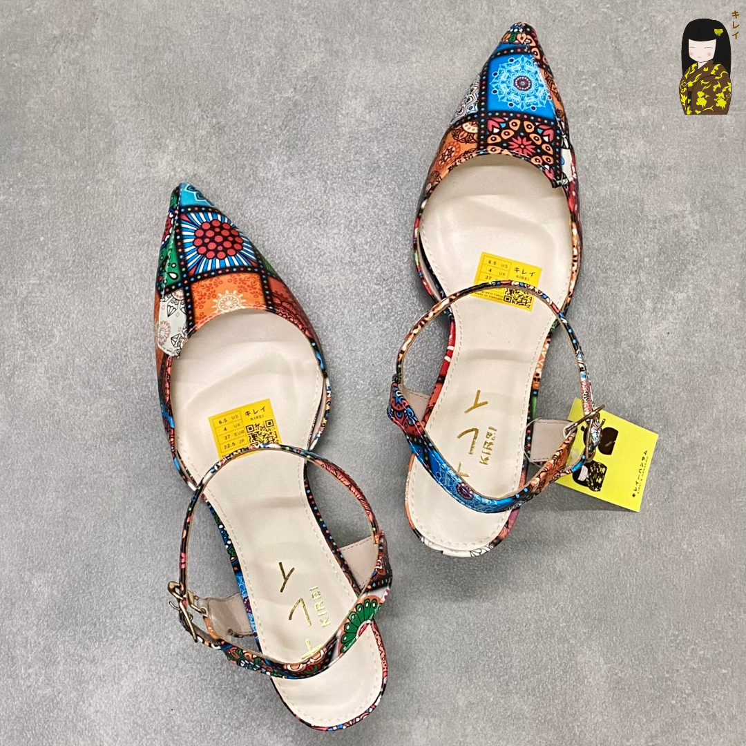  [Mới Về] Giày slingback nữ công sở Kirei Biteki Boho HH25 màu Nâu Amber 