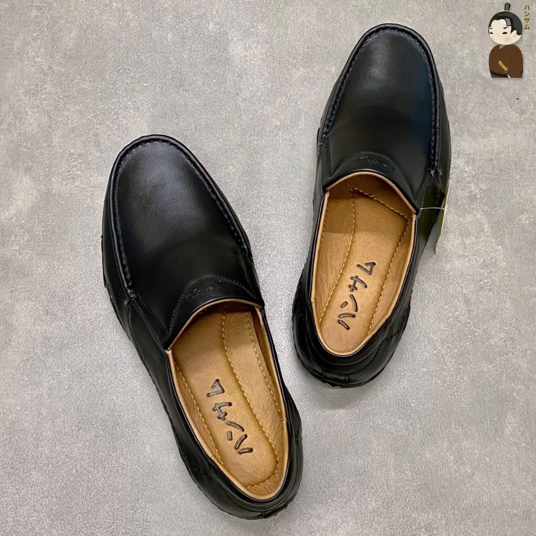  Giày lười Nam Hamsamu Kai DGD14 màu Đen - Loafer da bò siêu bền 