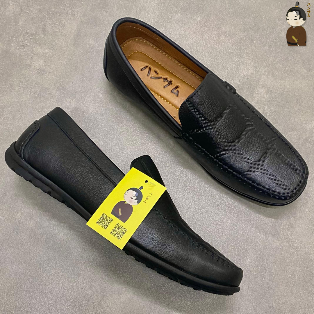  Giày lười Nam Hansamu Kai DGD09 màu Đen - Moccasin da bò siêu bền 