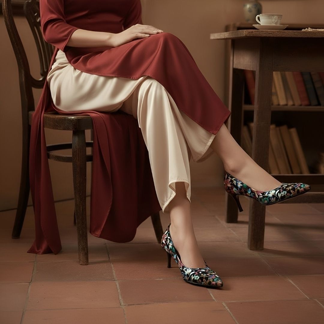  Giày cao gót nữ Kirei Biteki CP02 màu Đen - Kitten heel công sở 