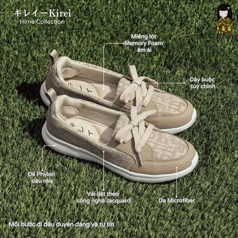 Giày đi bộ nữ Kirei Hime BG07 màu Be