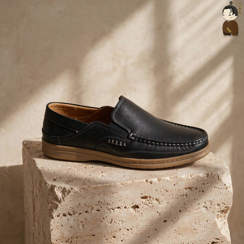 Giày lười Nam Hansamu Zen DGD05 màu Đen - Loafer công sở