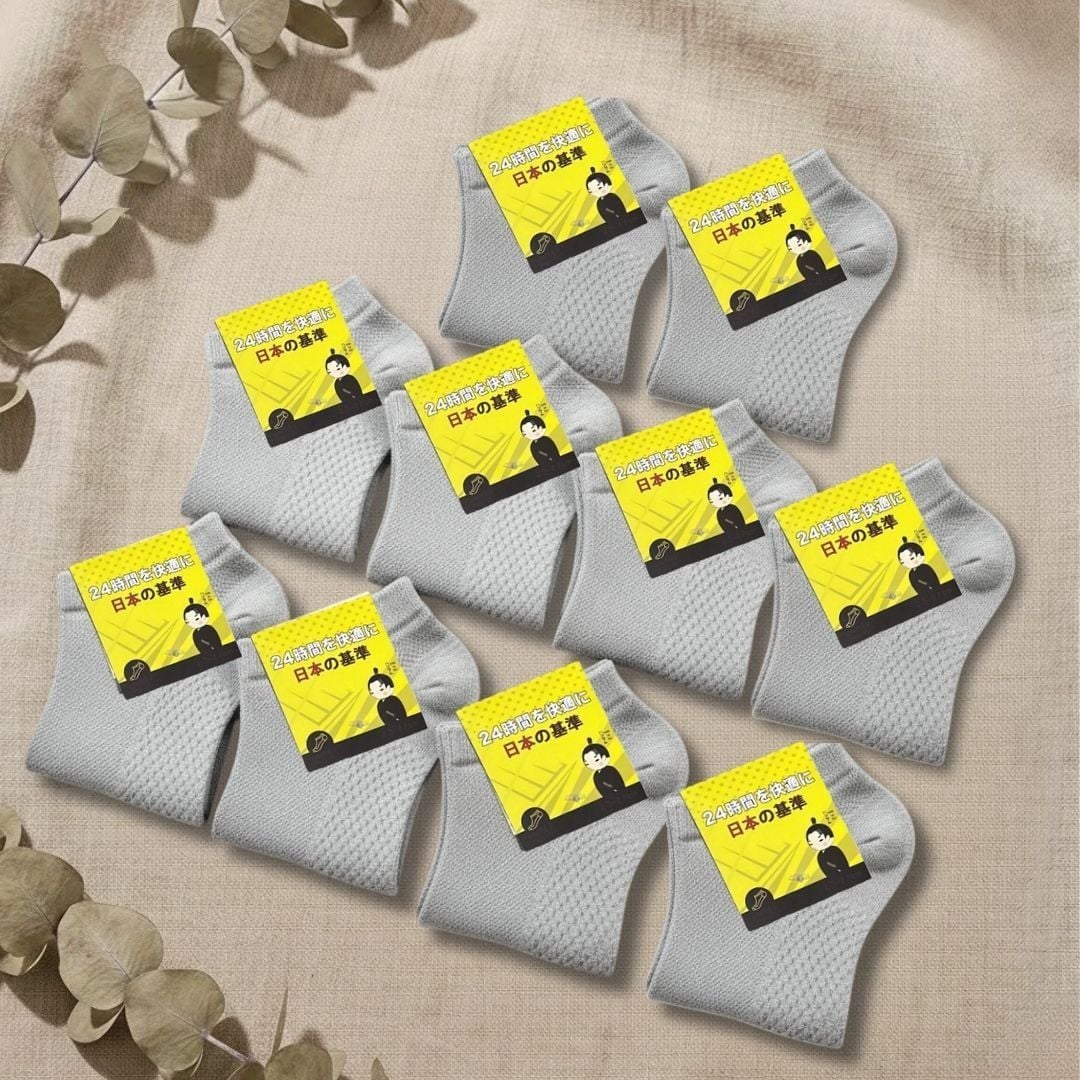  Combo 10 Đôi Vớ Daily Sock Bg14 Grey - Hansamu Shinobi 