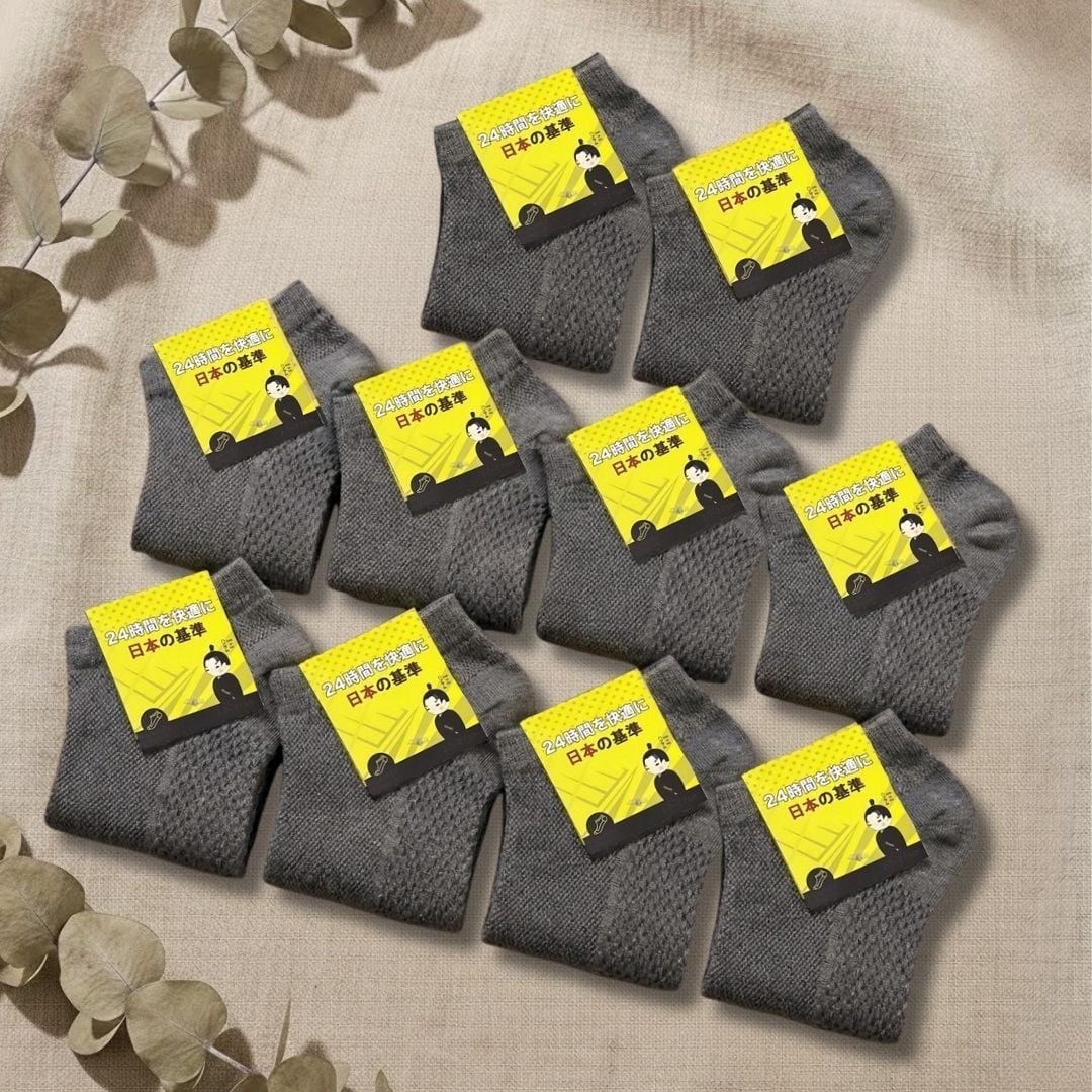  Combo 10 Đôi Vớ Daily Sock Bg14 Iron Grey - Hansamu Shinobi 