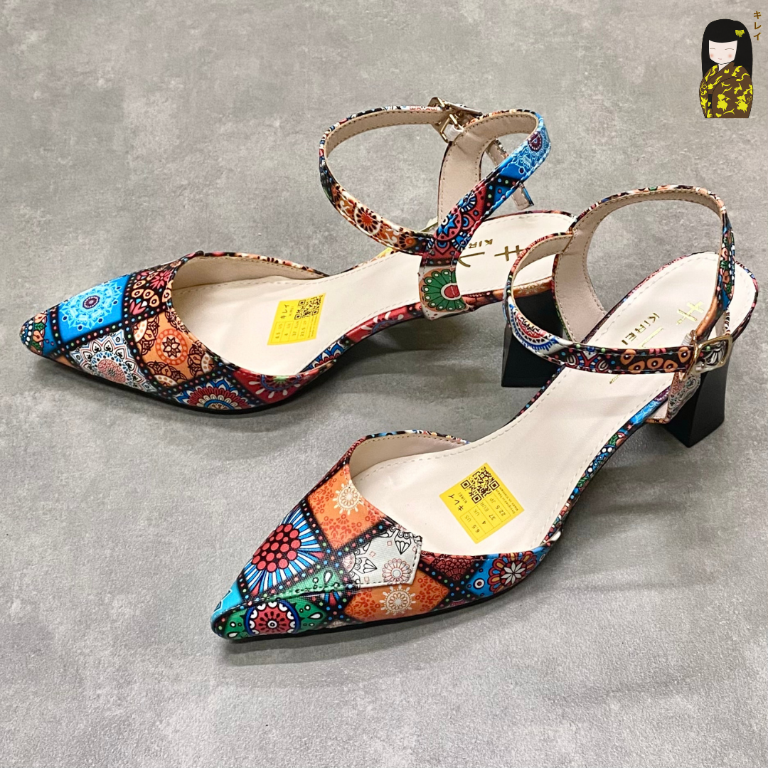  [Mới Về] Giày slingback nữ công sở Kirei Biteki Boho HH25 màu Nâu Amber 