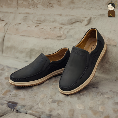 Giày lười Nam Hansamu Zen HA01 màu Đen - Loafer công sở