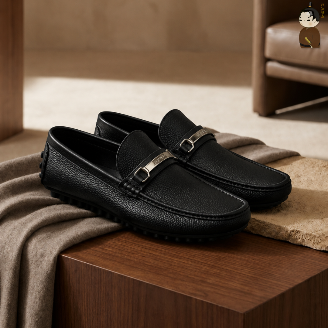  ハンサム海(HANSAMU KAI) - Penny Loafer HA04 Black 