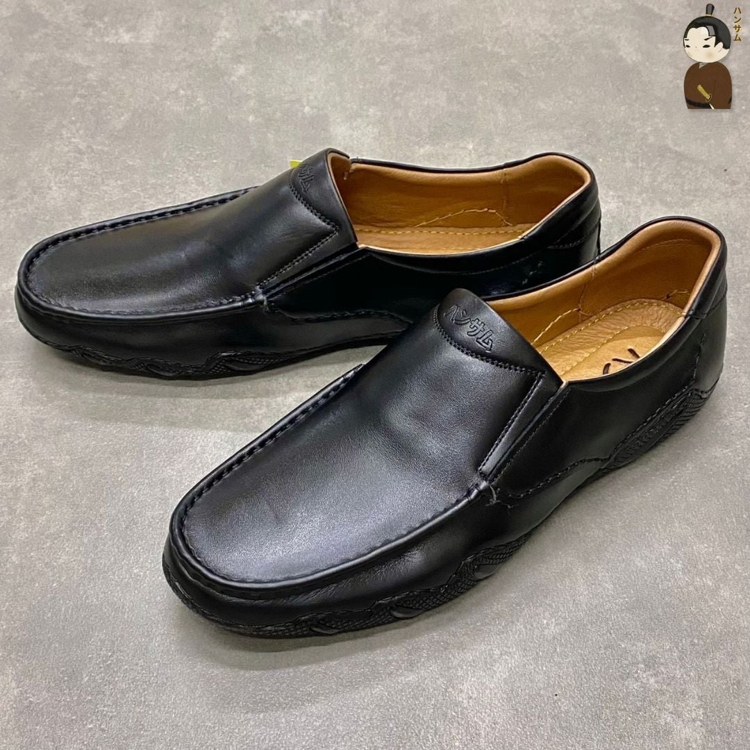  Giày lười Nam Hamsamu Kai DGD14 màu Đen - Loafer da bò siêu bền 