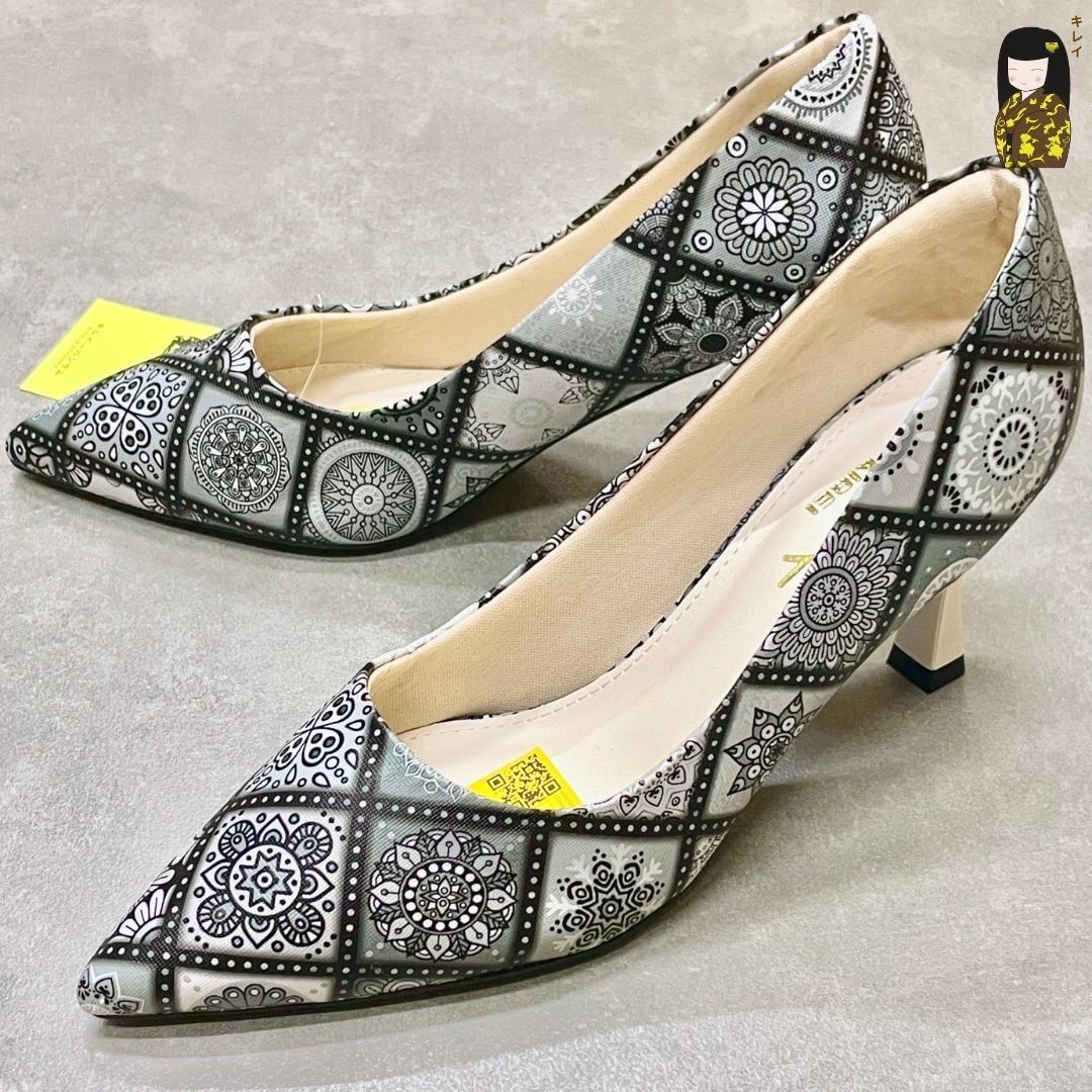  [Mới Về]Giày cao gót nữ công sở Kirei Biteki Boho HH19 màu Mono 