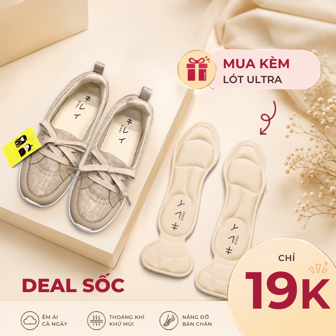  Giày đi bộ nữ Kirei Hime BG07 màu Be 