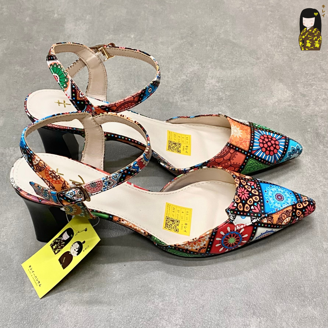  [Mới Về] Giày slingback nữ công sở Kirei Biteki Boho HH25 màu Nâu Amber 