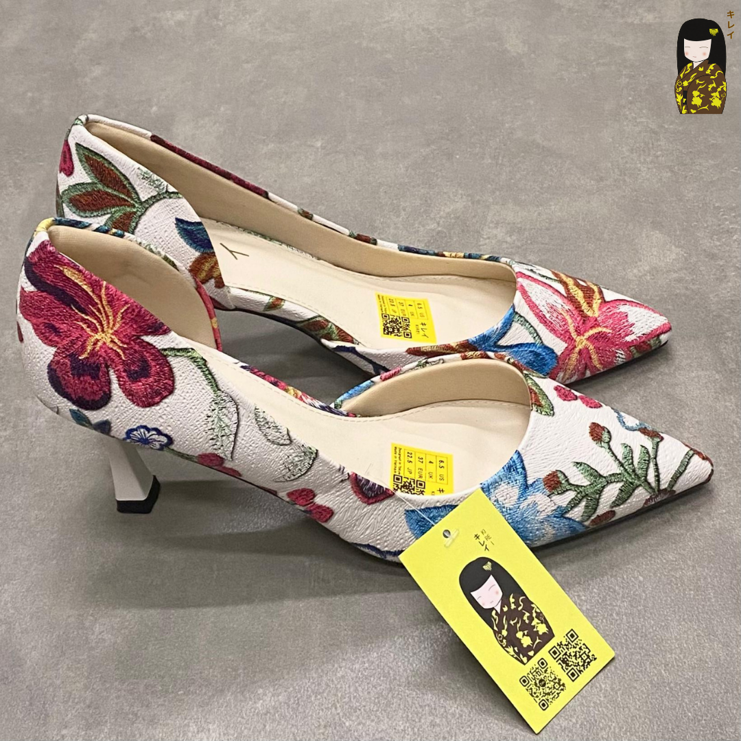  Giày cao gót nữ D'Orsay Kirei Biteki CP04 màu Trắng - Công sở thanh lịch 