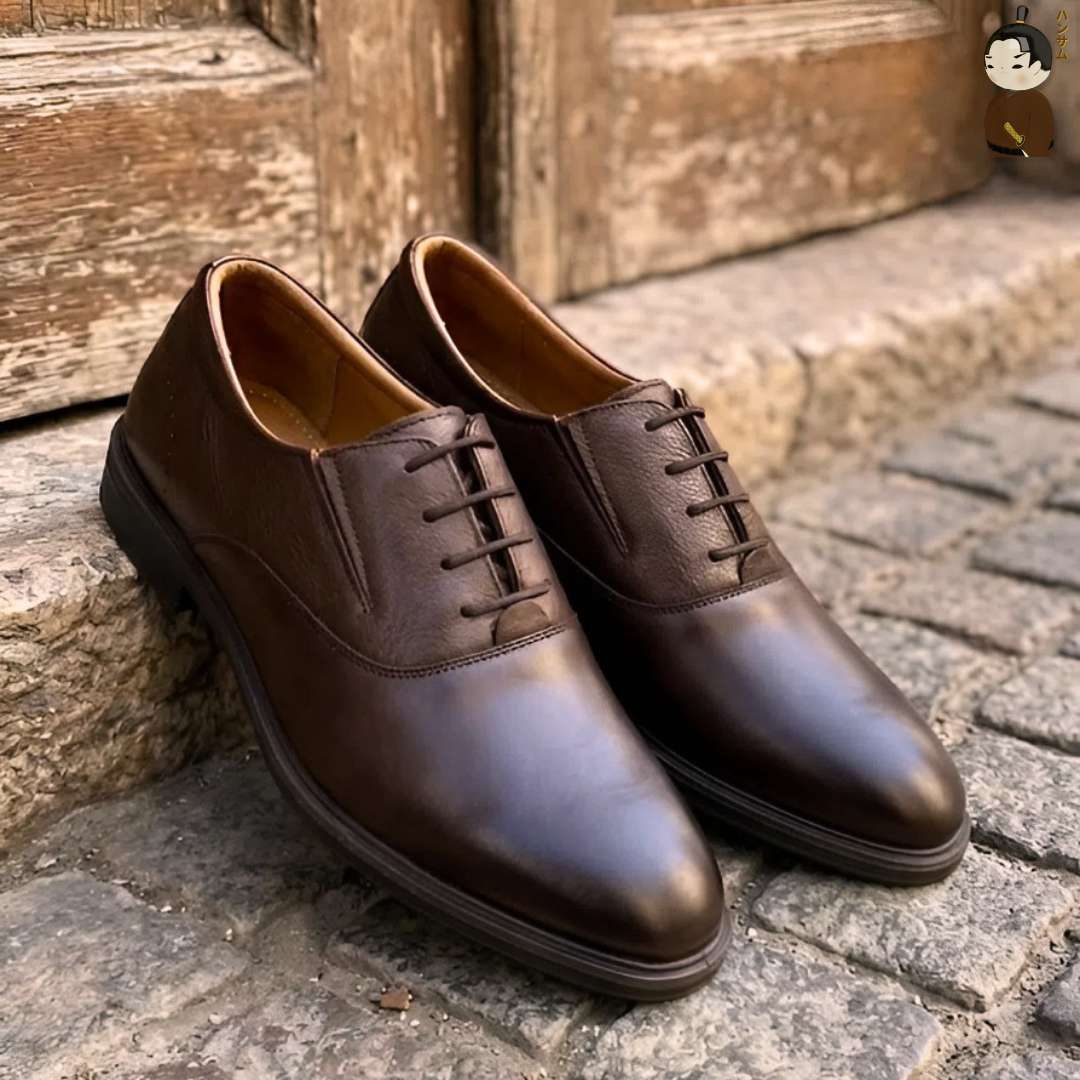  Giày lười Nam Hansamu Zen DGD02 màu Nâu - Oxford công sở 