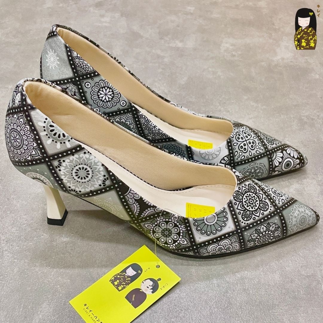  [Mới Về]Giày cao gót nữ công sở Kirei Biteki Boho HH19 màu Mono 