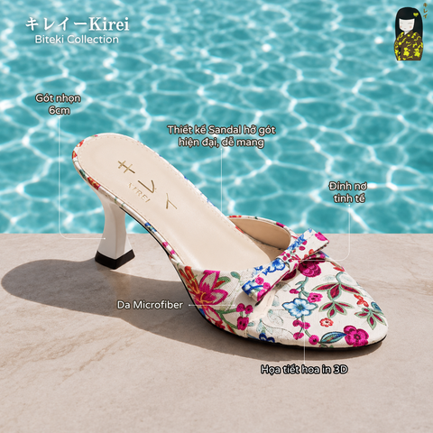 Kirei Biteki - Office Kitten Heel HH18 White