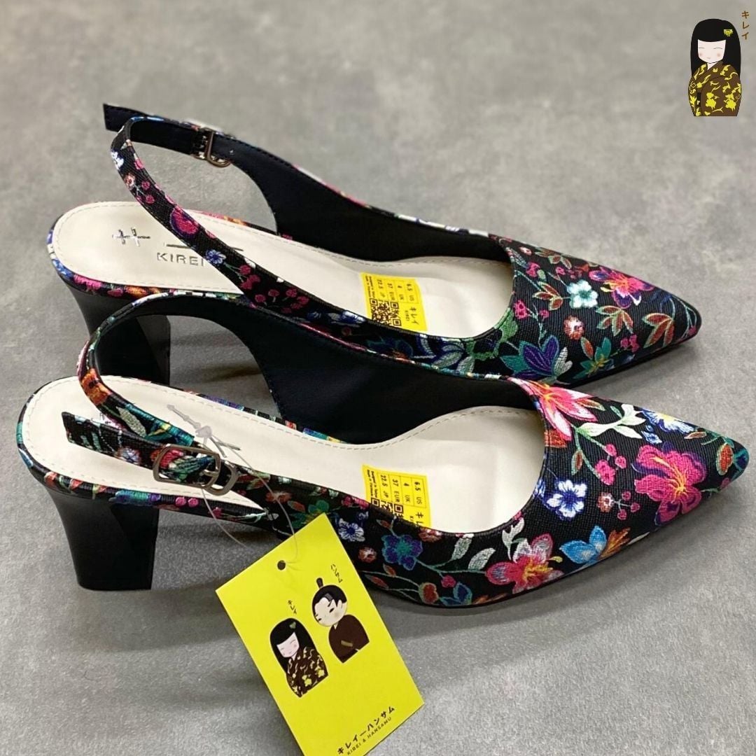  Giày slingback nữ Kirei Biteki CP06 màu Đen - Cao gót công sở 