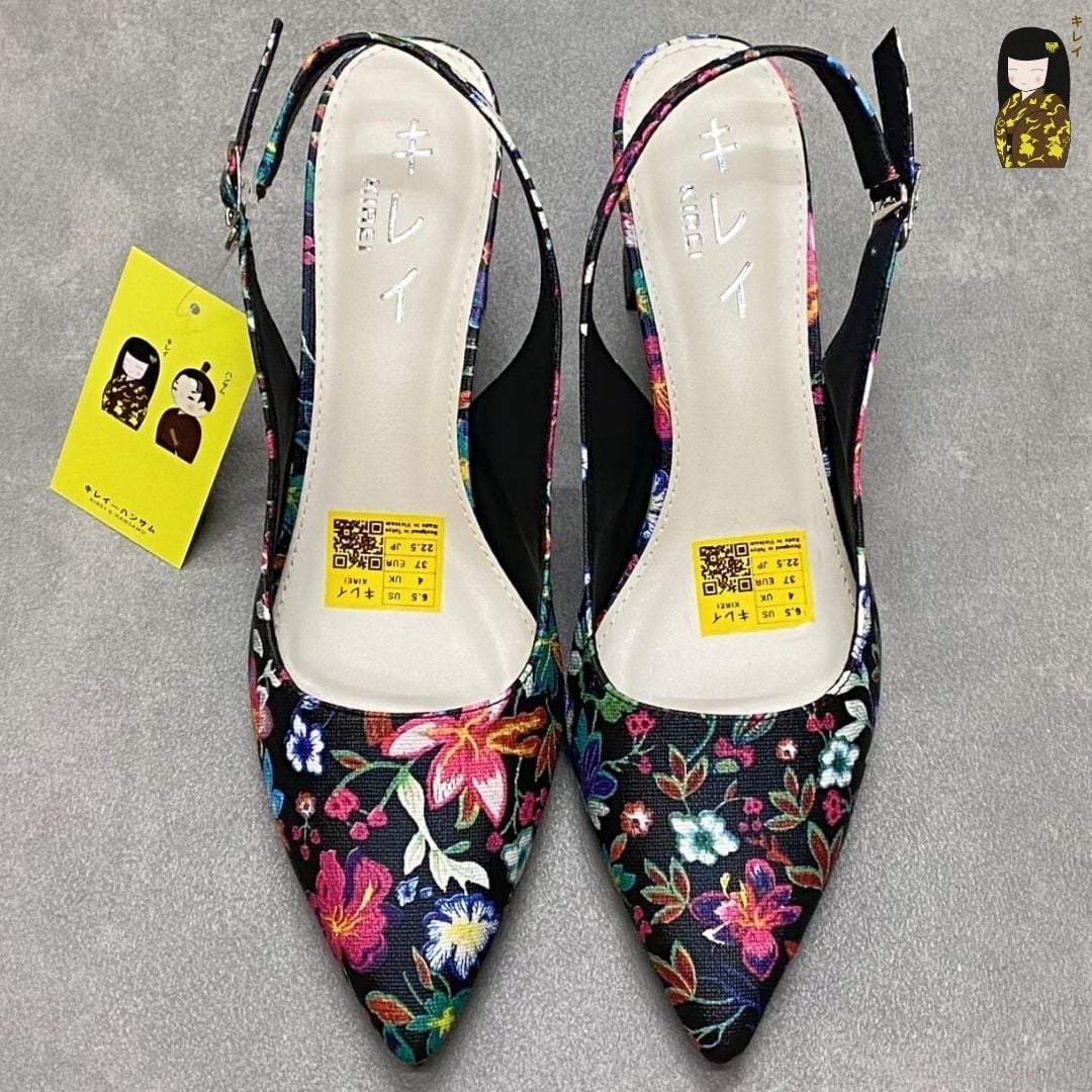  Giày slingback nữ Kirei Biteki CP06 màu Đen - Cao gót công sở 