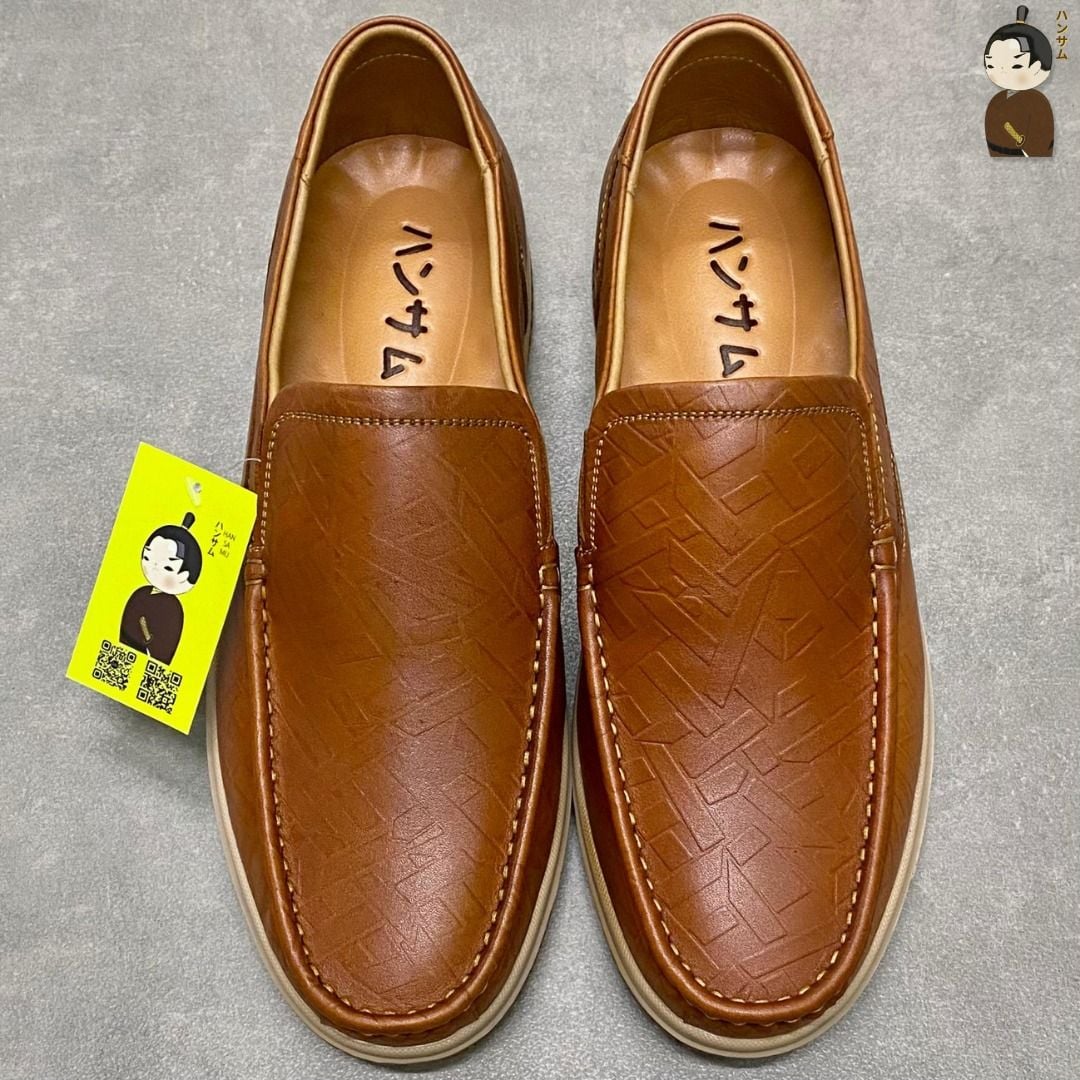  Giày lười nam Hansamu Rin LA01 màu Nâu 