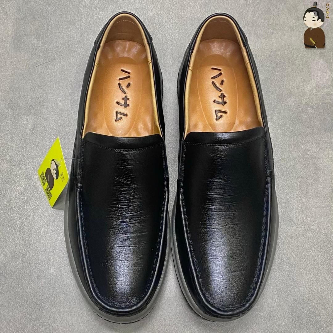  Giày lười nam Hansamu Rin LA01 màu Đen 
