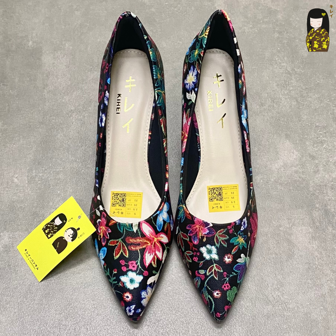  Giày cao gót nữ Kirei Biteki CP02 màu Đen - Kitten heel công sở 