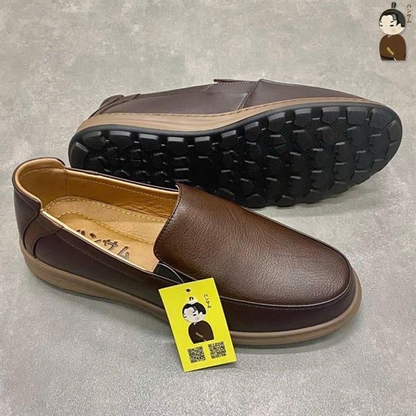  Giày lười Nam Hansamu Zen DGD04 màu Nâu - Loafer công sở 