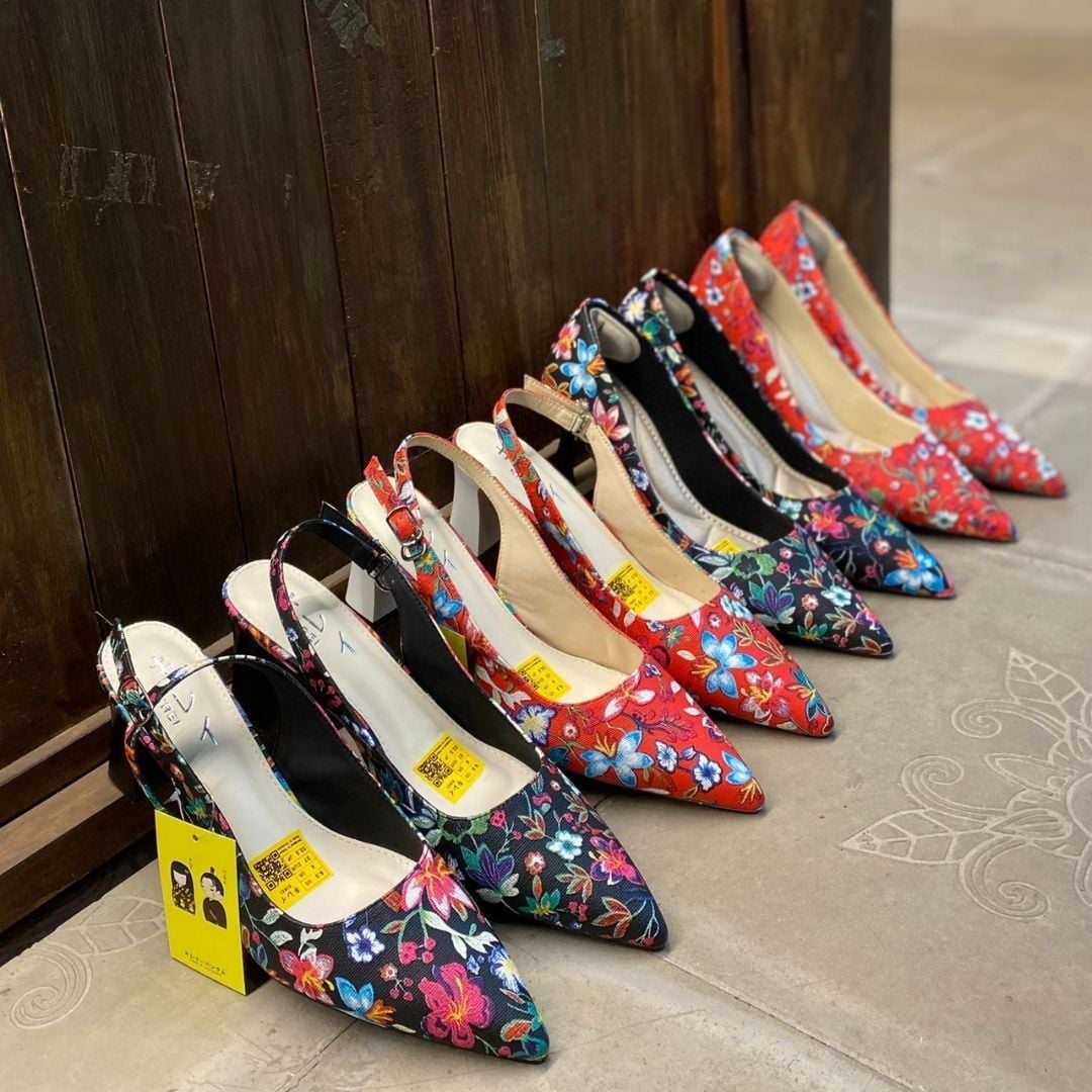  Giày slingback nữ Kirei Biteki CP06 màu Đen - Cao gót công sở 