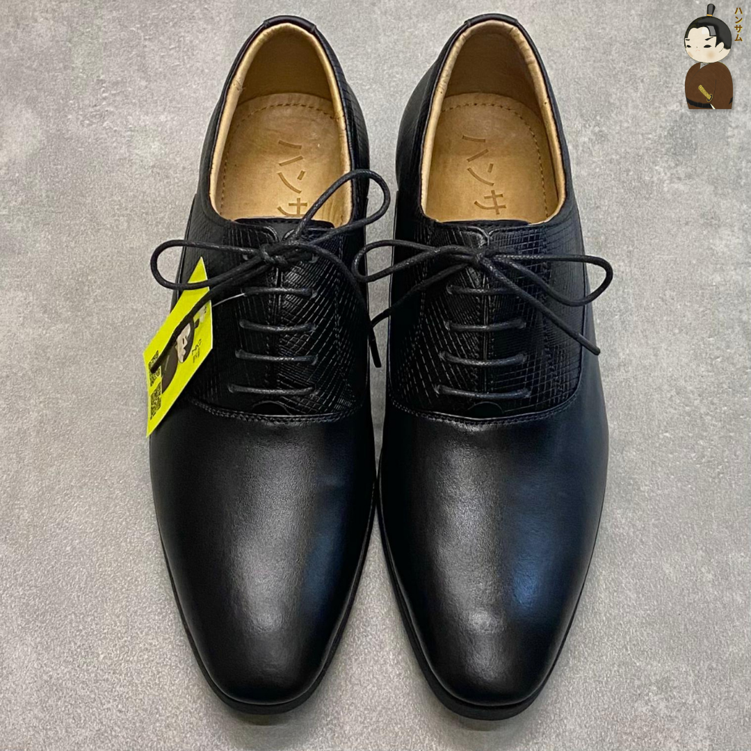  Giày tây Hansamu Emboss Oxford LA Black 
