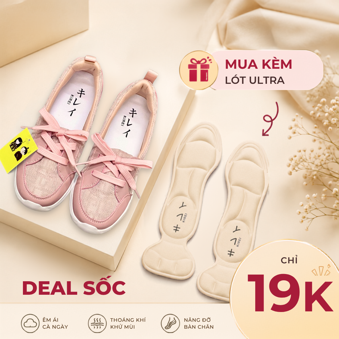  Giày đi bộ nữ Kirei Hime BG07 màu Hồng 