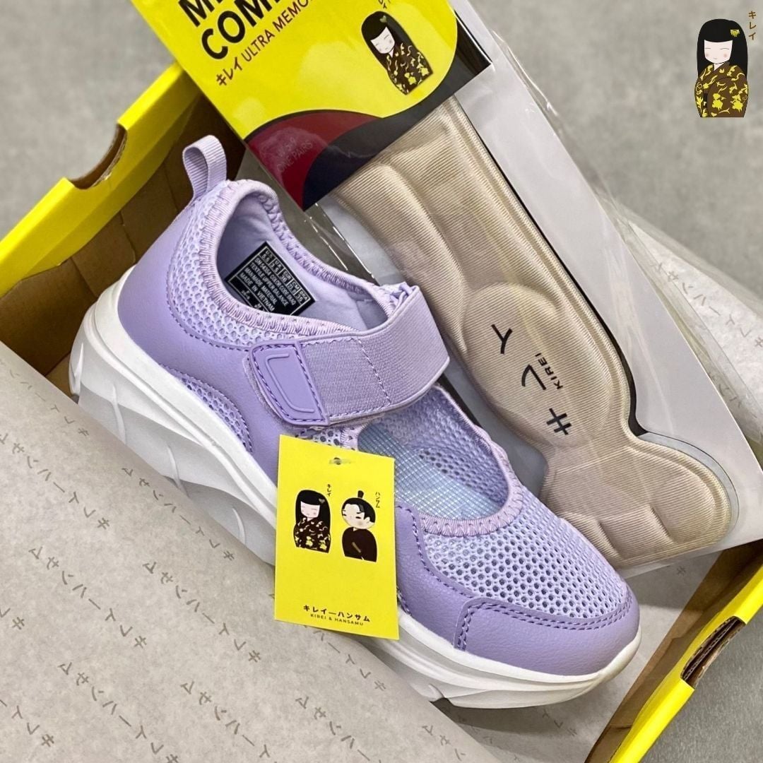  Giày thể thao nữ Kirei Nintai BG10 màu Tím - Sneaker nữ đi bộ 