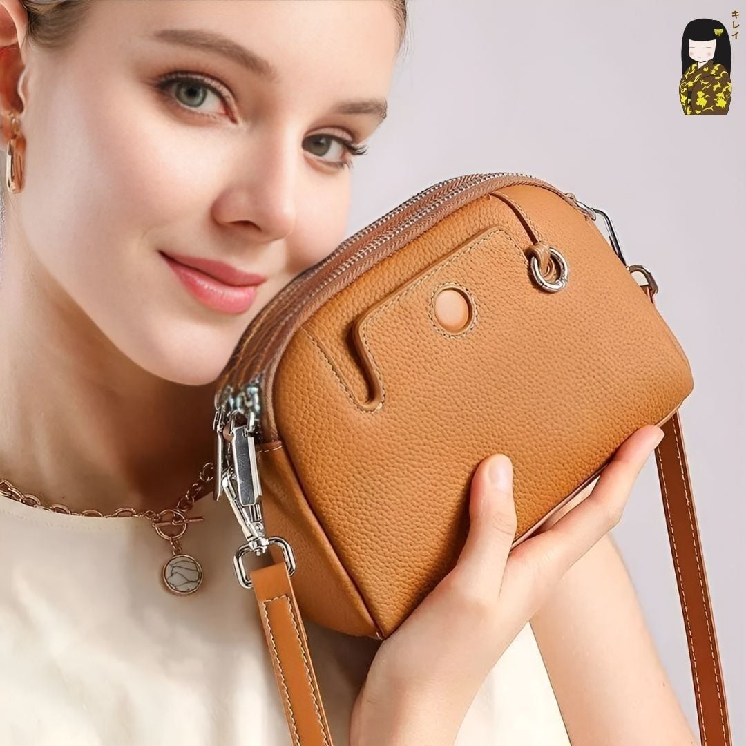  Túi Kirei Hina BGB09 | Túi pouch màu Nâu 