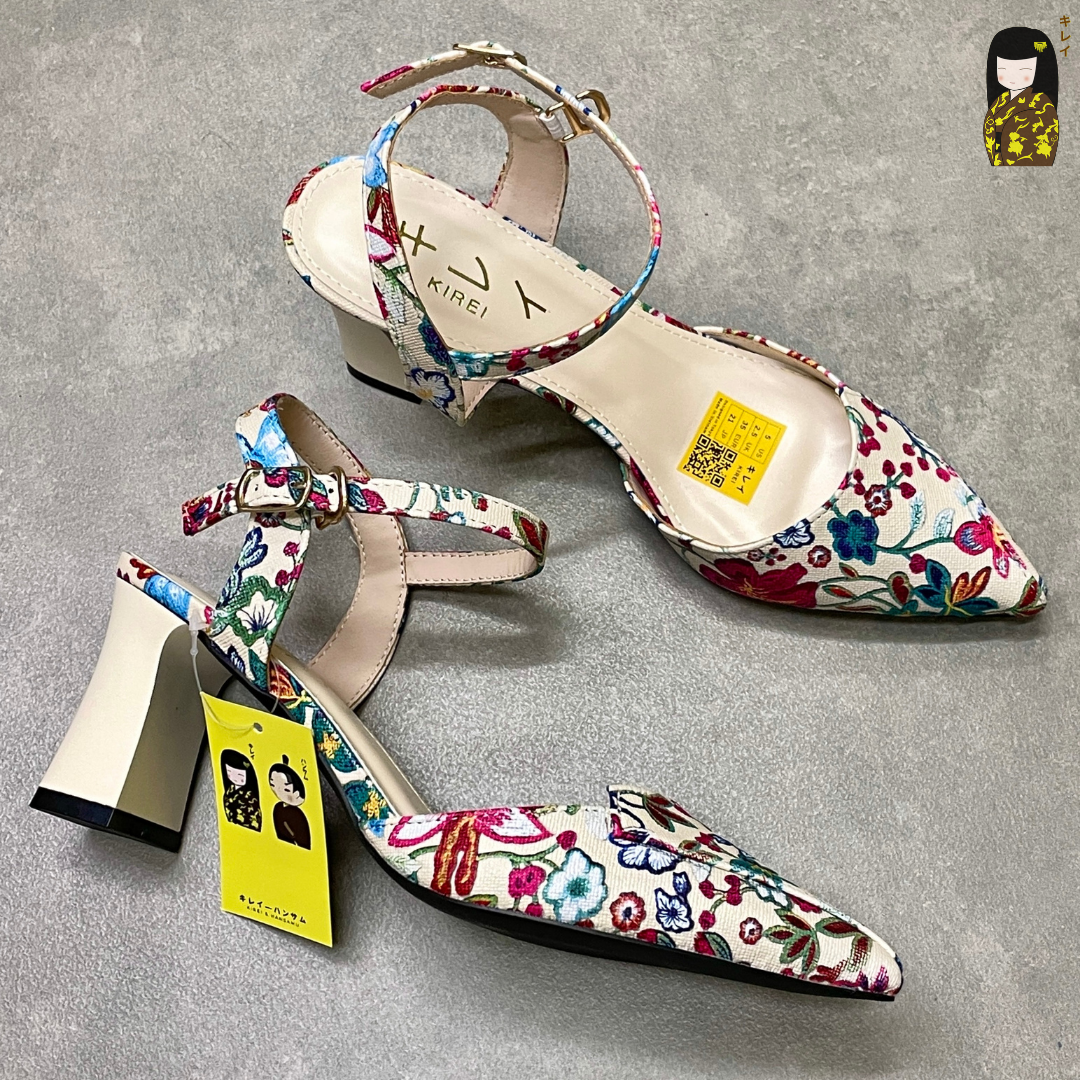  [Mới Về] Giày slingback nữ công sở Kirei Biteki HH27 màu kem 