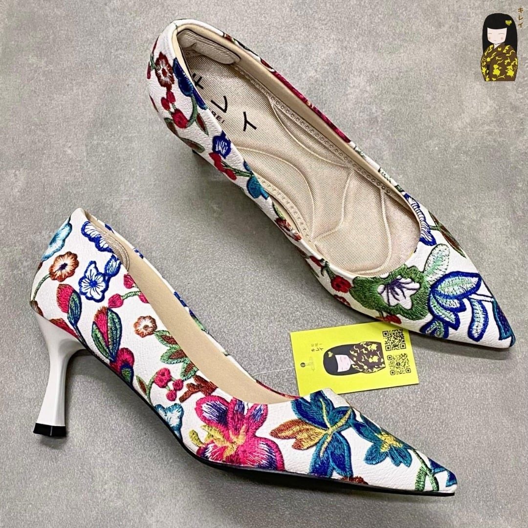  Giày cao gót nữ Kirei Biteki CP02 màu Trắng - Kitten heel công sở 