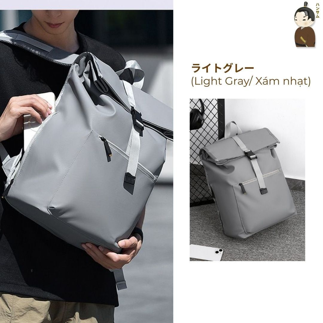  Hansamu Tora - Waterproof Backpack BGB20 Light Grey 