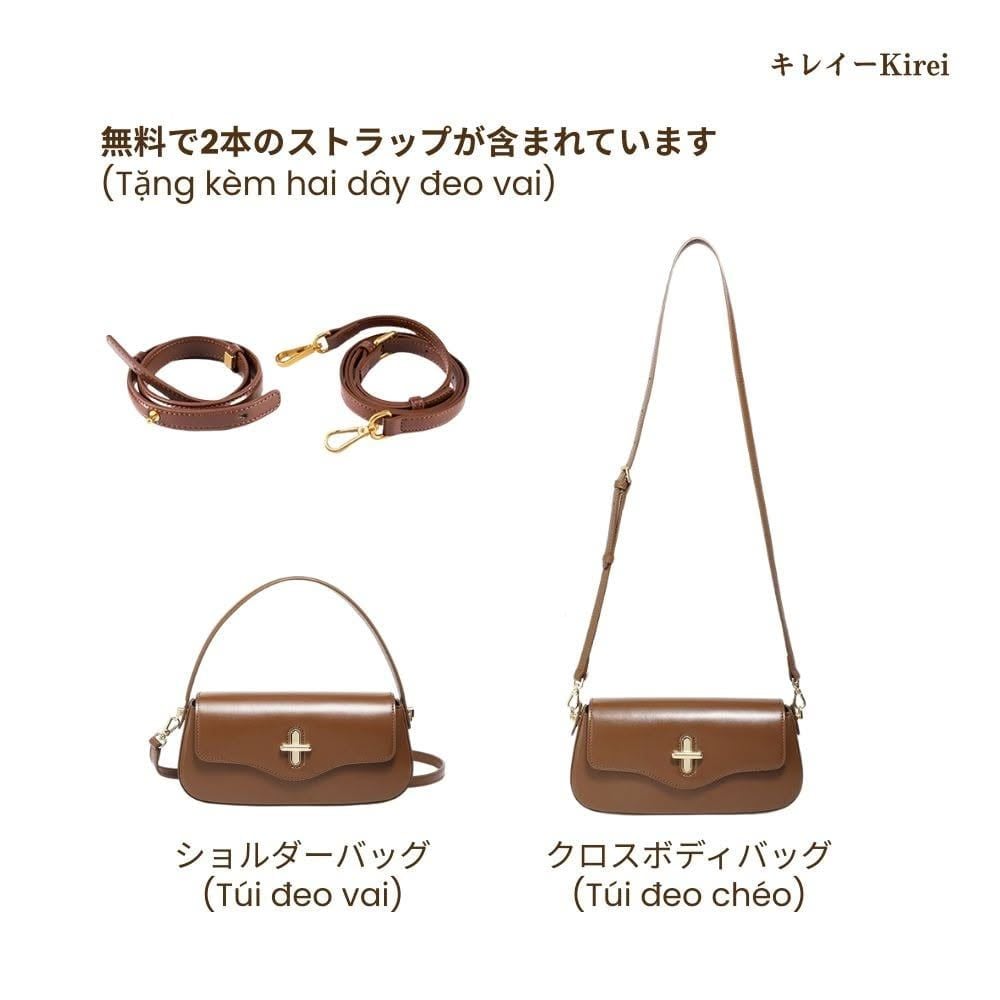  Túi Kirei Iki BGB15 | Túi đeo chéo màu Đỏ đô 