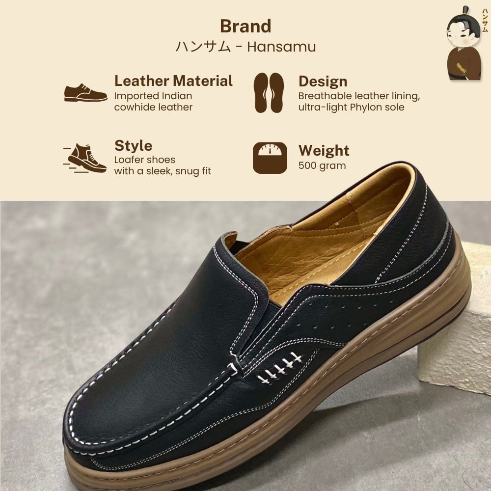  Hansamu Zen - Office Loafers DGD05 Black 