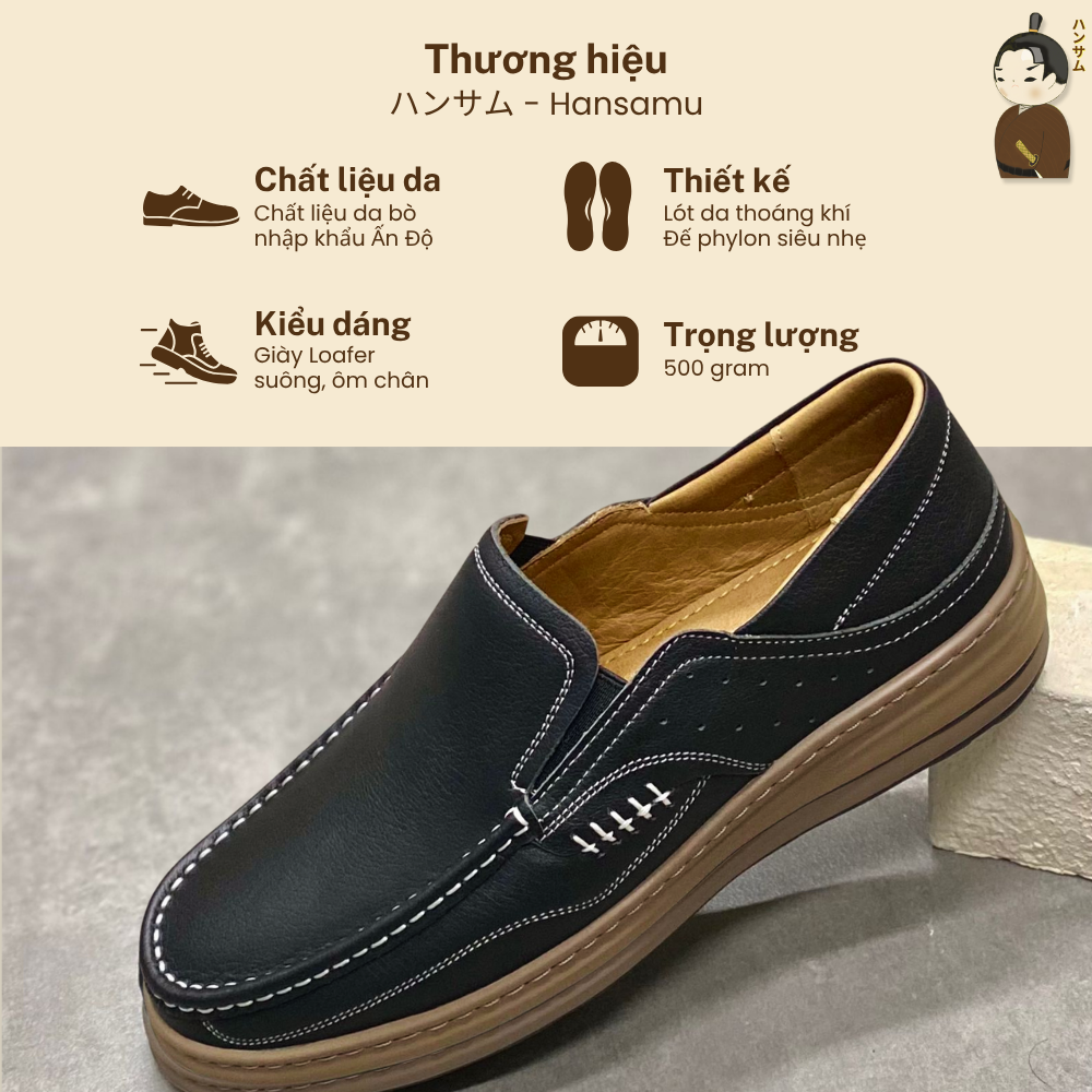  Hansamu Zen - Office Loafers DGD05 Black 