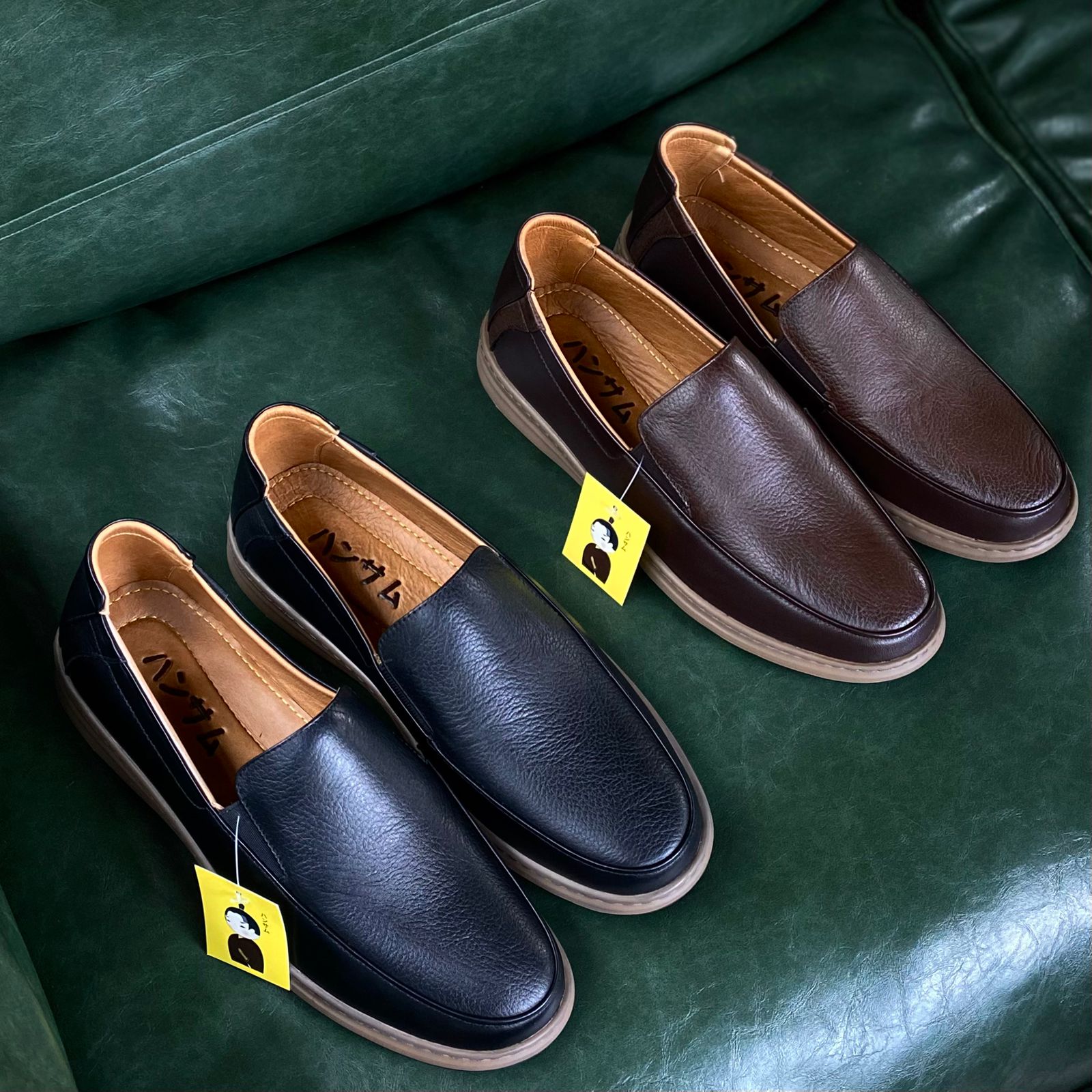  Giày lười Nam Hansamu Zen DGD04 màu Đen - Loafer công sở 