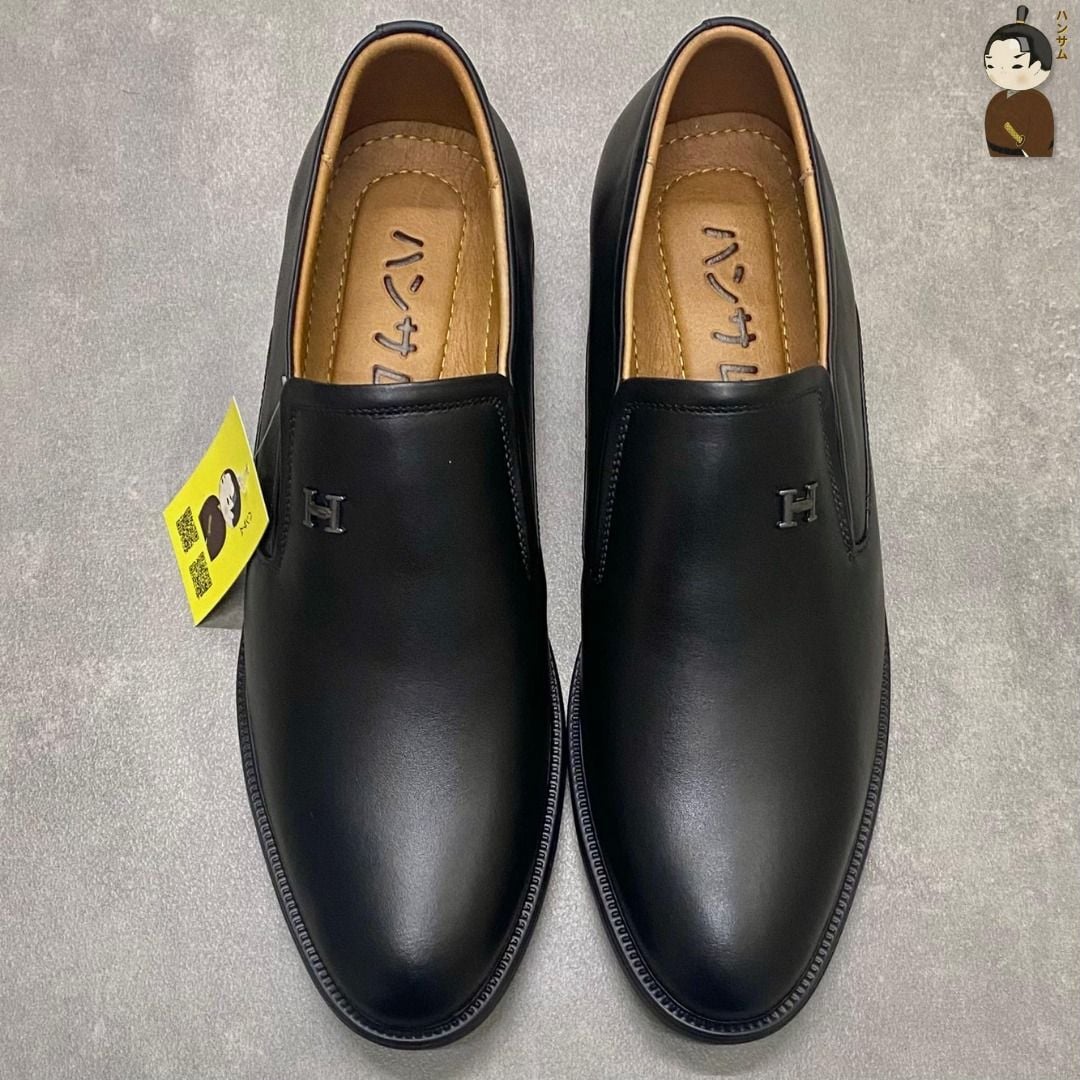  Giày lười Nam Hansamu Zen DGD10 màu Đen - Loafer công sở 