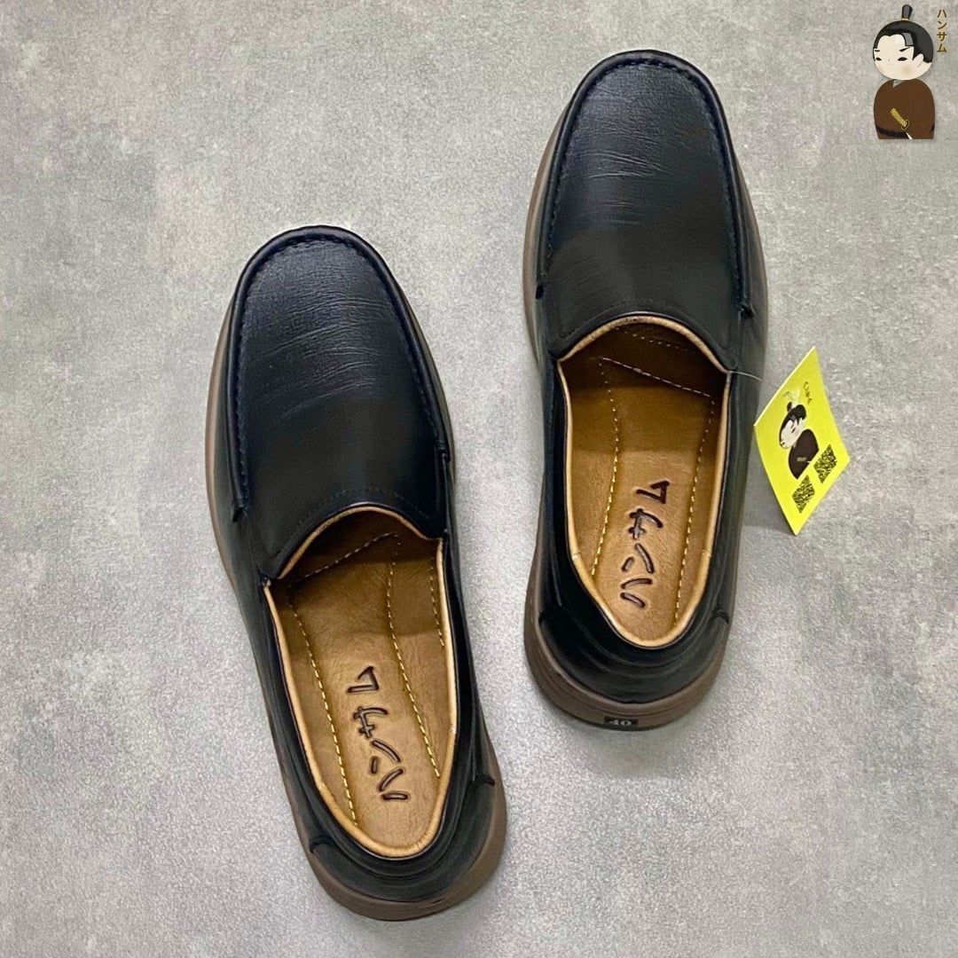  Giày Loafer Nam Công Sở Hansamu Zen DGD03 Đen - Da Bò, Đế Phylon Siêu Nhẹ 