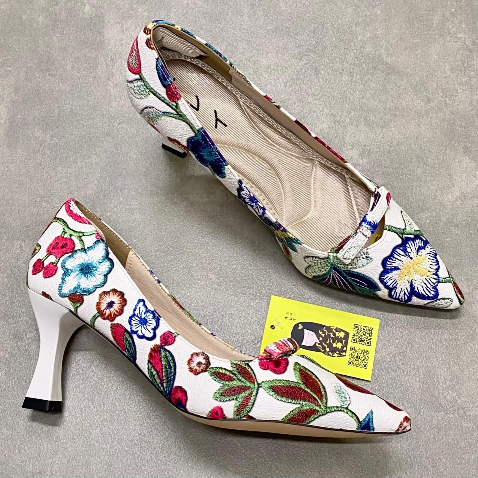  Giày cao gót nữ Kirei Biteki CP03 màu Trắng - Kitten heel công sở 