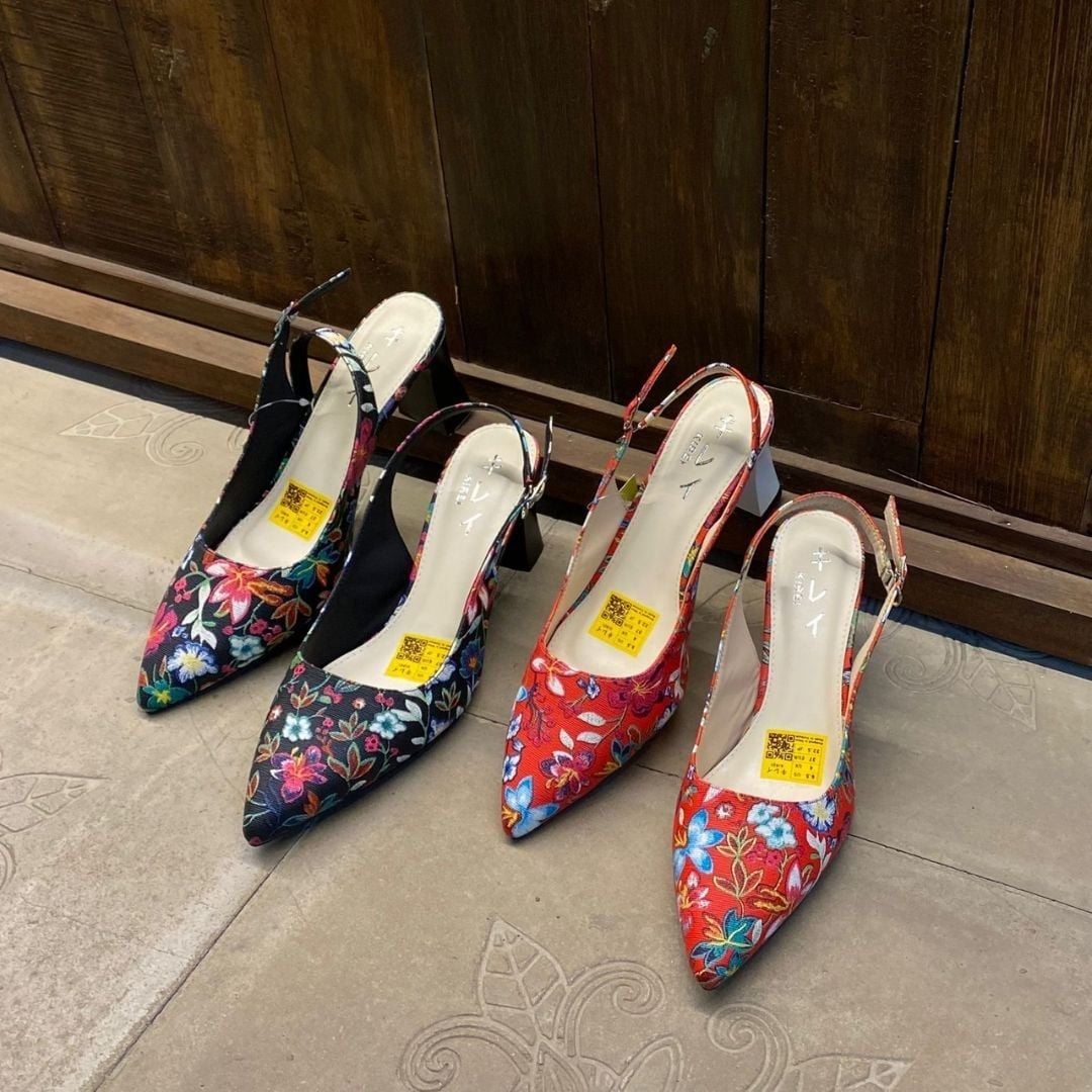  Giày slingback nữ Kirei Biteki CP06 màu Đen - Cao gót công sở 