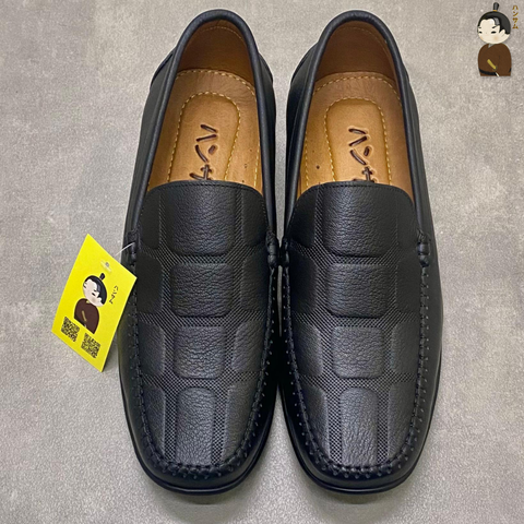 Giày lười Nam Hansamu Kai DGD09 màu Đen - Moccasin da bò siêu bền