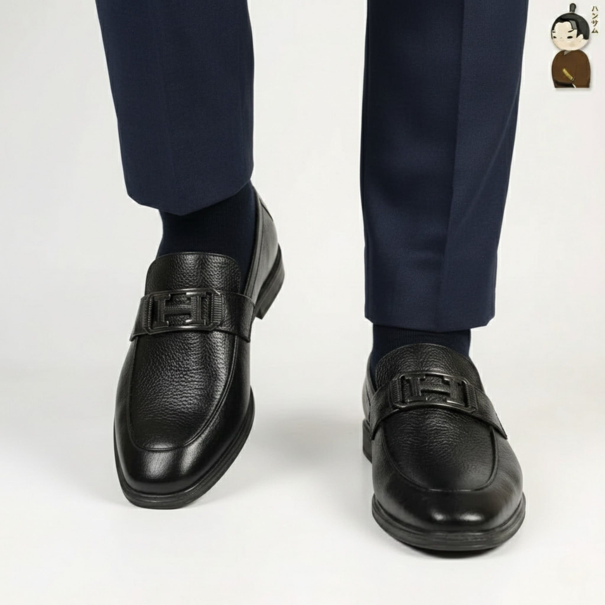  Hansamu Shin - 6cm Elevator Loafers DGD15 Black 