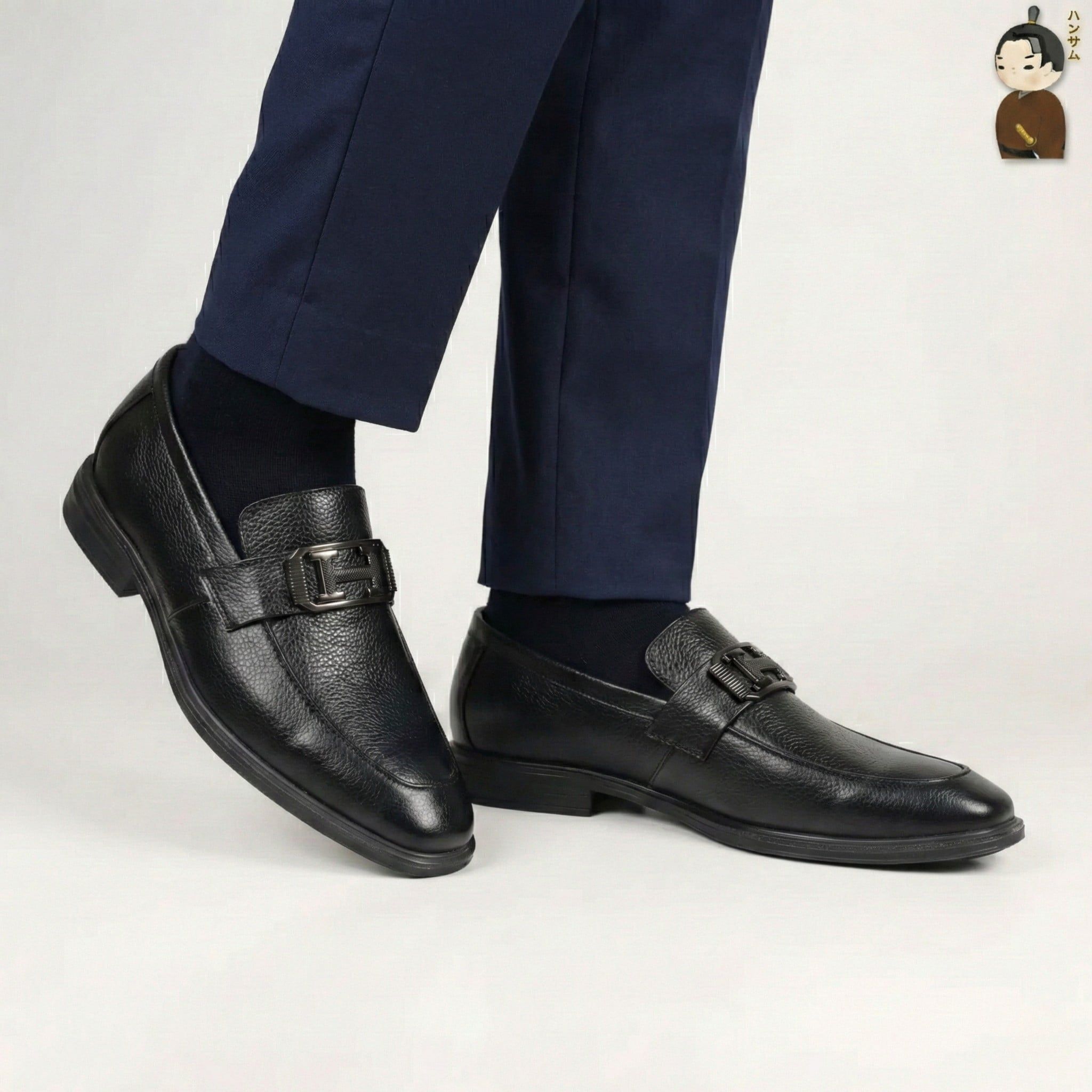  Hansamu Shin - 6cm Elevator Loafers DGD15 Black 