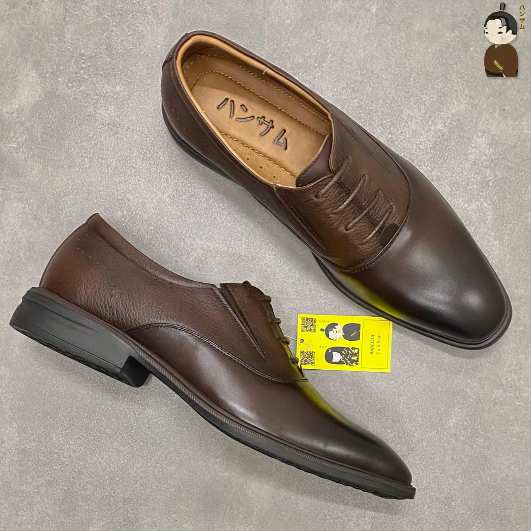  Giày lười Nam Hansamu Zen DGD02 màu Nâu - Oxford công sở 