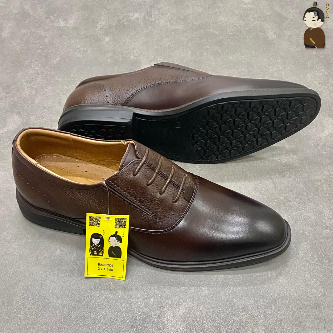  Giày lười Nam Hansamu Zen DGD02 màu Nâu - Oxford công sở 