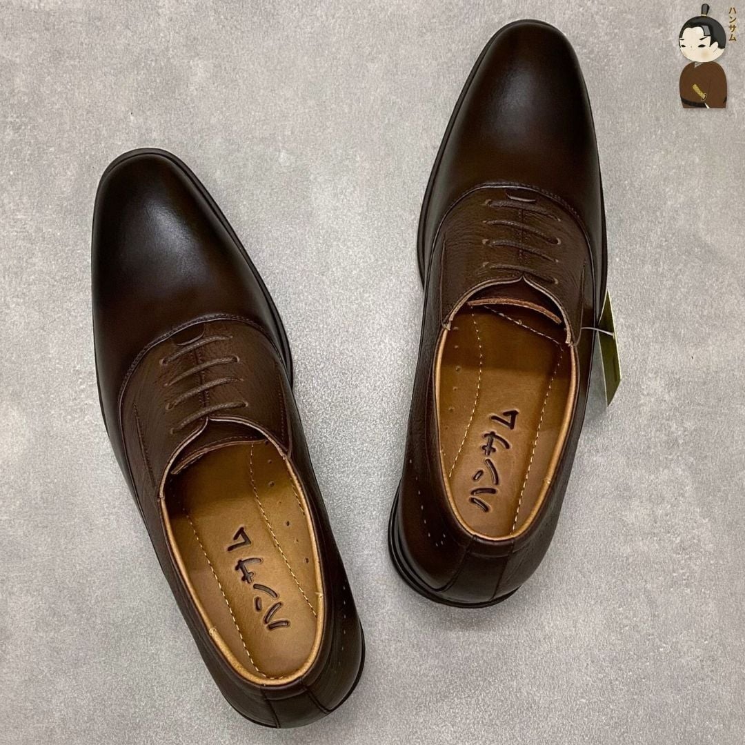  Giày lười Nam Hansamu Zen DGD02 màu Nâu - Oxford công sở 